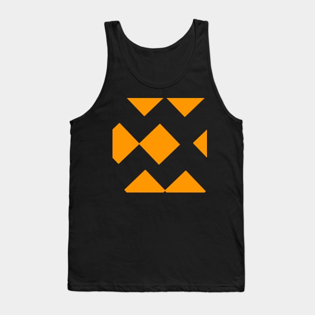 Orange Diamond Squares Tank Top by MacSquiddles